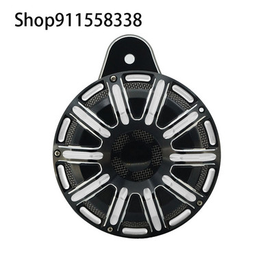 Motorkerékpár hangszóró burkolat CNC fekete króm kürt készlet Harley Sportster XL 883 07-2021 Touring FLT Big Twin Cam 91-uphoz