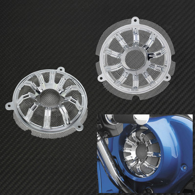 Motorkerékpár krómozott első hangszóró rácsmaszkok burkolata Harley Touring Street Glide Electra Glide Ultra Classic CVO Limited FLHXS-hez