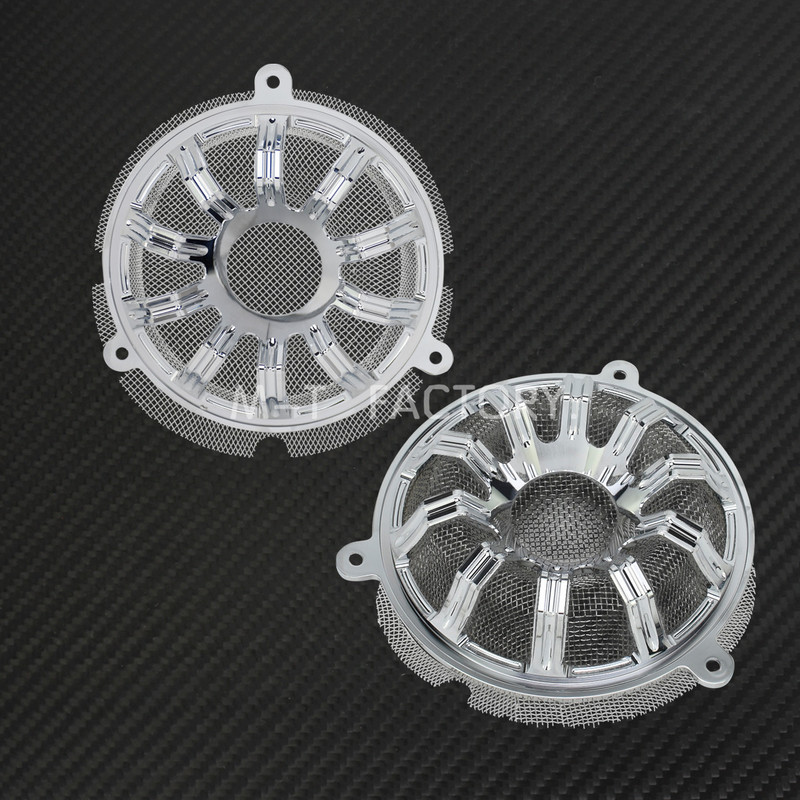 Motorkerékpár krómozott első hangszóró rácsmaszkok burkolata Harley Touring Street Glide Electra Glide Ultra Classic CVO Limited FLHXS-hez