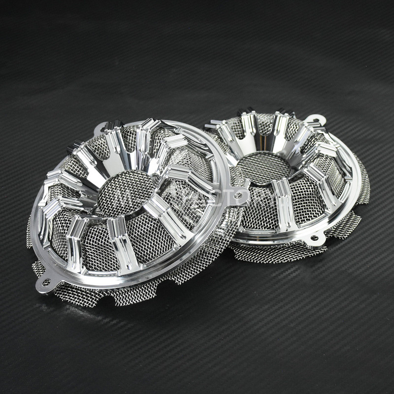 Motorkerékpár krómozott első hangszóró rácsmaszkok burkolata Harley Touring Street Glide Electra Glide Ultra Classic CVO Limited FLHXS-hez