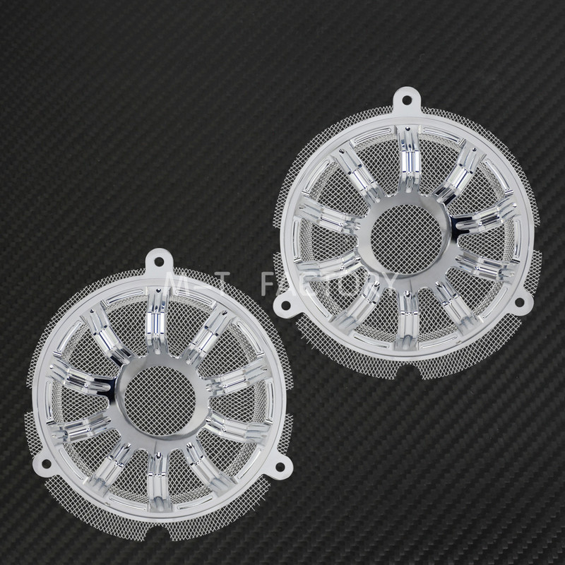 Motorkerékpár krómozott első hangszóró rácsmaszkok burkolata Harley Touring Street Glide Electra Glide Ultra Classic CVO Limited FLHXS-hez