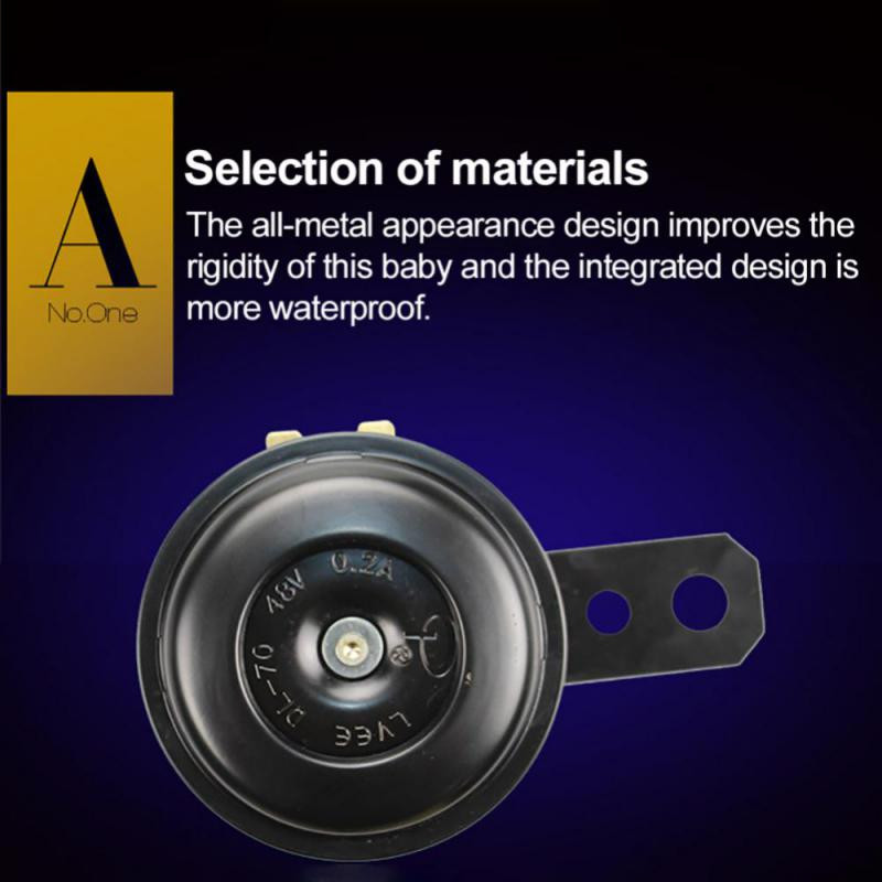 Univerzális autókürt motorkerékpár elektromos kürt készlet 12V/48V 1.5A 105db vízálló kerek hangos kürt hangszórók motorkerékpár alkatrészek