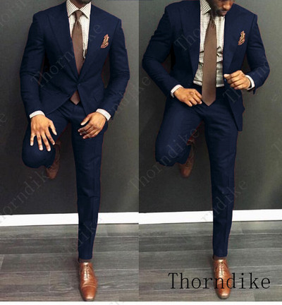 Thorndike Tide Férfi Színes divatos esküvői öltöny Egyedi méretű Levendula Lila Bézs Zöld Kék Piros Kosztüm kabát és nadrág Szmoking