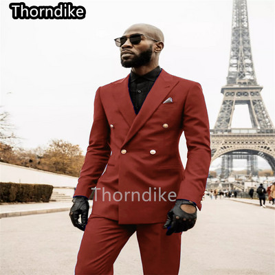 Thorndike New 2022 Formal Business Purpuri Costume pentru bărbați 3 piese Formal pentru bărbați Costume pentru bărbați Costume de nuntă pentru bărbați Smoking pentru mire