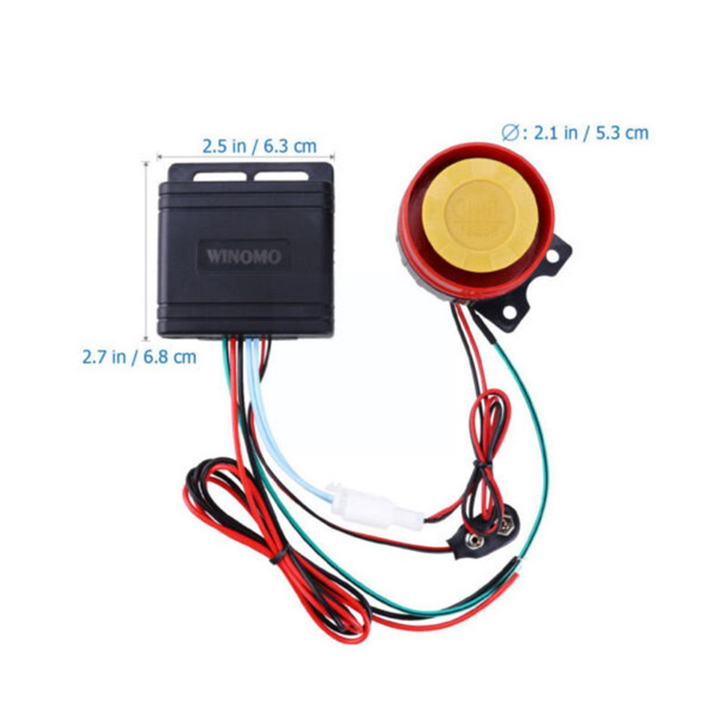Sistem de alarmă de securitate cu sirenă de putere mare de 12V pentru mașină, control de la distanță pentru motociclete, bicicletă, putere mare antifurt, rezistentă la apă Y6V9
