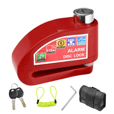 03KB Încuietori pentru motociclete Antifurt cu alarmă Încuietori pentru disc pentru motociclete cu alarmă Încuietori pentru disc Blocare antifurt cu senzor de mișcare