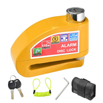 03KB Încuietori pentru motociclete Antifurt cu alarmă Încuietori pentru disc pentru motociclete cu alarmă Încuietori pentru disc Blocare antifurt cu senzor de mișcare