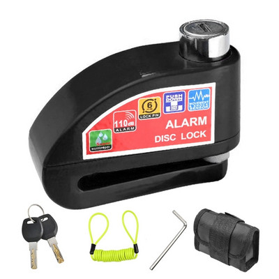 03KB Încuietori pentru motociclete Antifurt cu alarmă Încuietori pentru disc pentru motociclete cu alarmă Încuietori pentru disc Blocare antifurt cu senzor de mișcare