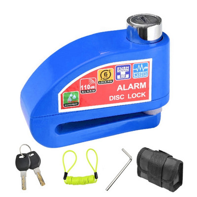 03KB Încuietori pentru motociclete Antifurt cu alarmă Încuietori pentru disc pentru motociclete cu alarmă Încuietori pentru disc Blocare antifurt cu senzor de mișcare