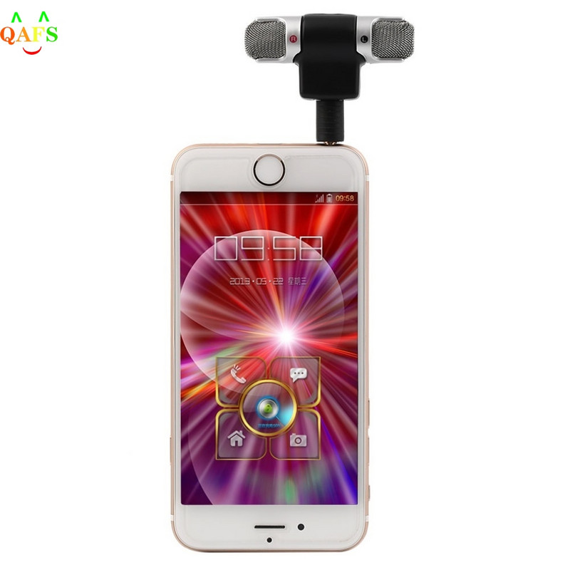 Mini 3,5 mm lizdo mikrofonas Stereo mikrofonas, skirtas įrašyti mobiliojo telefono studijos interviu mikrofonas 4 kontaktų išmaniesiems telefonams