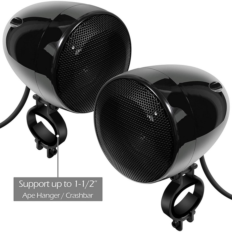 „Aileap“ 1000 W motociklo garso 4 kanalų stiprintuvo garsiakalbių sistema, palaikymas „Bluetooth“, USB, AUX, FM radijas, SD kortelė, laidinis valdymas