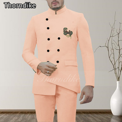 Thorndike 2023 Verde Burgundy Trend Nou Mixed Colocr Costum de nuntă pentru bărbați Mire Business Casual Tuxedo Moda Nou Costum 2 piese