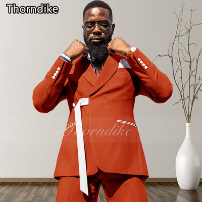 Thorndike 2023 Verde Burgundy Trend Nou Mixed Colocr Costum de nuntă pentru bărbați Mire Business Casual Tuxedo Moda Nou Costum 2 piese