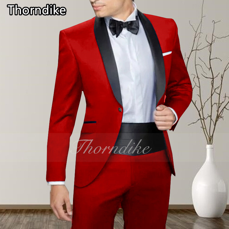 Thorndike 2023 Verde Burgundy Trend Nou Mixed Colocr Costum de nuntă pentru bărbați Mire Business Casual Tuxedo Moda Nou Costum 2 piese