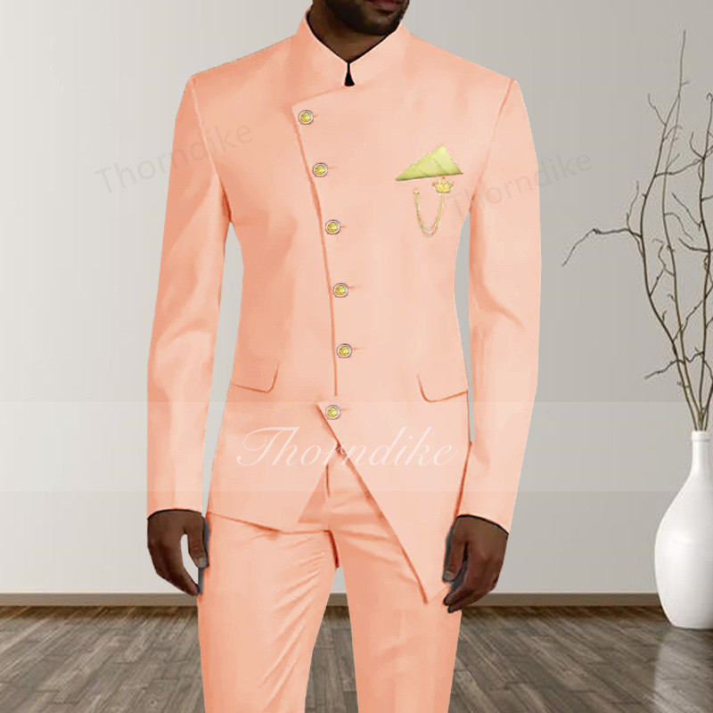 Thorndike 2023 Verde Burgundy Trend Nou Mixed Colocr Costum de nuntă pentru bărbați Mire Business Casual Tuxedo Moda Nou Costum 2 piese