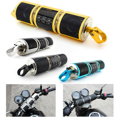 Motorcycle EDR Audio Speaker Water Resistant Motorbike Stereo FM Radio AUX USB TF Card Bluetooth-compatible MP3 Player MT487