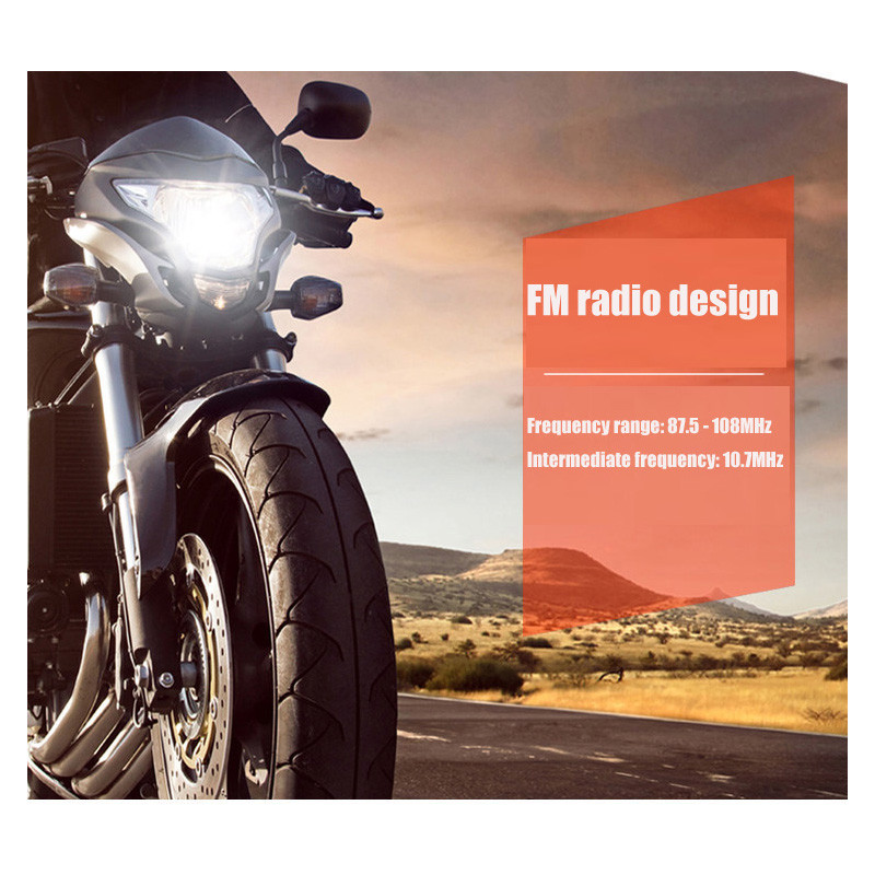 Difuzor audio EDR pentru motociclete Rezistent la apă Radio FM Stereo pentru motociclete AUX USB Card TF Player MP3 compatibil Bluetooth MT487