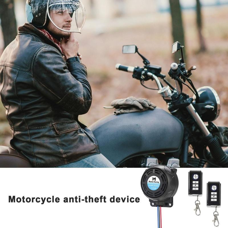 Alarmă antifurt pentru motociclete Alarmă pentru vehicule electrice pentru biciclete 125dB Sistem de alarmă cu vibrații cu 2 telecomandă ATV Accesorii pentru motociclete