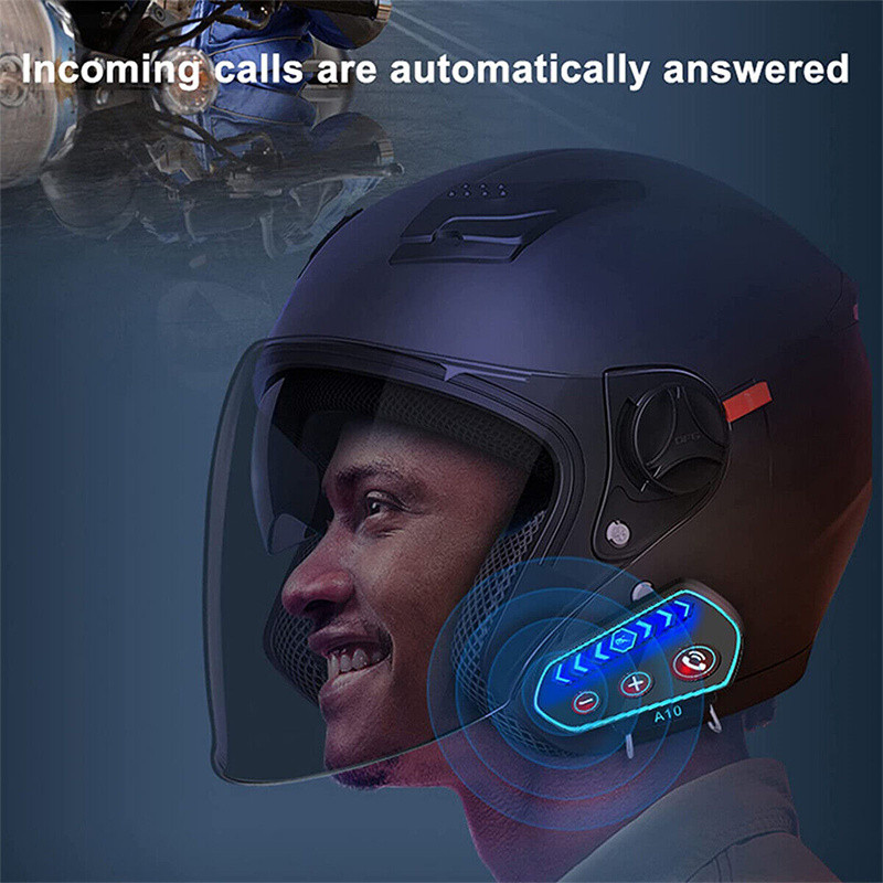 Căști Bluetooth A10 Cască fără fir pentru motocicletă Căști cu mâini libere Set de apeluri telefonice Stereo Anti-interferențe Bt