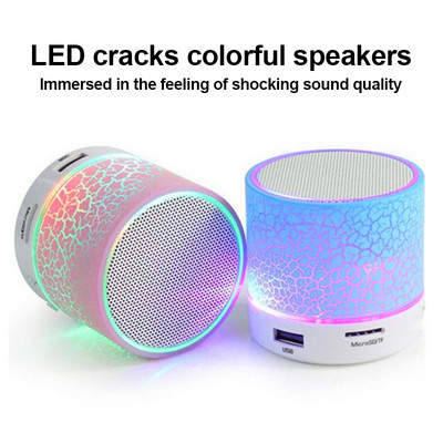 New Hot Portable Crack Speaker LED Colorful Lights Speaker for Bedroom Outdoor Bluetooth-compatible