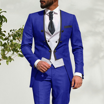 Frac italian nou 2021 Costum pentru bărbați cu design 3 piese Slim Fit Mire Tuxedo pentru mire Blazer cel mai bun bărbat cu vestă pantaloni