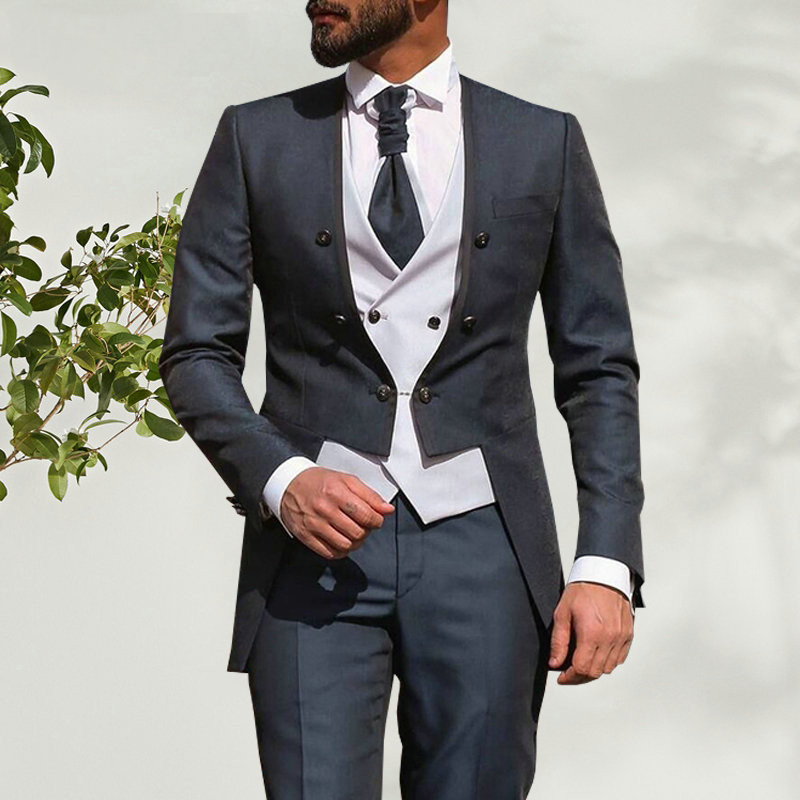 Frac italian nou 2021 Costum pentru bărbați cu design 3 piese Slim Fit Mire Tuxedo pentru mire Blazer cel mai bun bărbat cu vestă pantaloni