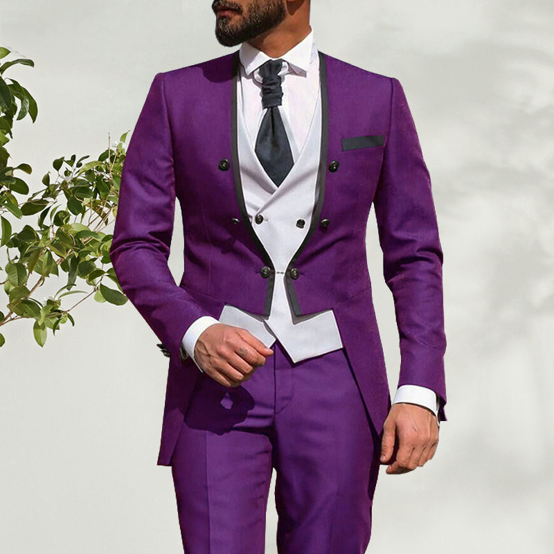 Frac italian nou 2021 Costum pentru bărbați cu design 3 piese Slim Fit Mire Tuxedo pentru mire Blazer cel mai bun bărbat cu vestă pantaloni