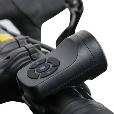 Kerékpár elektromos kürt fekete ABS USB újratölthető kerékpár kerékpár csengő hangszóró gyűrű kerékpár tartozékok Hangos kormányrúd riasztó csengő
