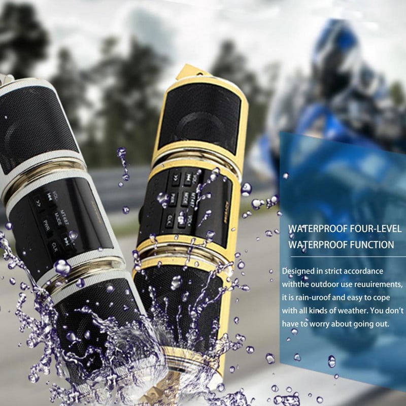 50% MT487 Difuzor compatibil Bluetooth Montare pe ghidon Ecran LED Player muzical Motocicletă Difuzor compatibil Bluetooth pentru Mot