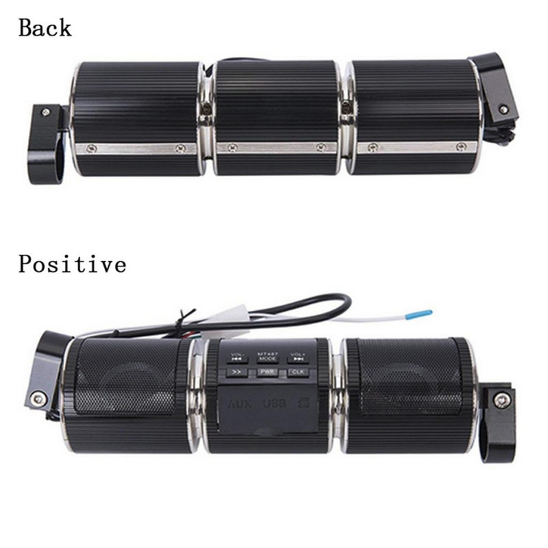 Sistem audio pentru motociclete Bluetooth MP3 Radio FM Difuzor stereo universal