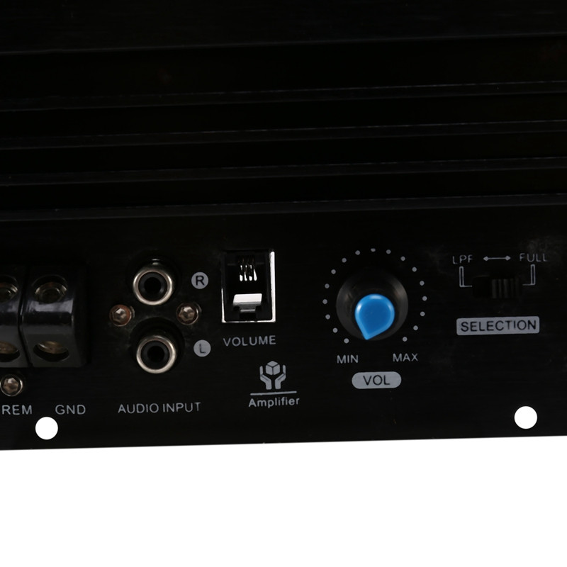 12V 1000W Galingas žemųjų dažnių žemųjų dažnių garsiakalbis 105Dba Mono Car Audio Didelio galingumo stiprintuvas Stiprintuvas Plokštė Apsaugo nuo terminės perkrovos Galingi žemieji dažniai