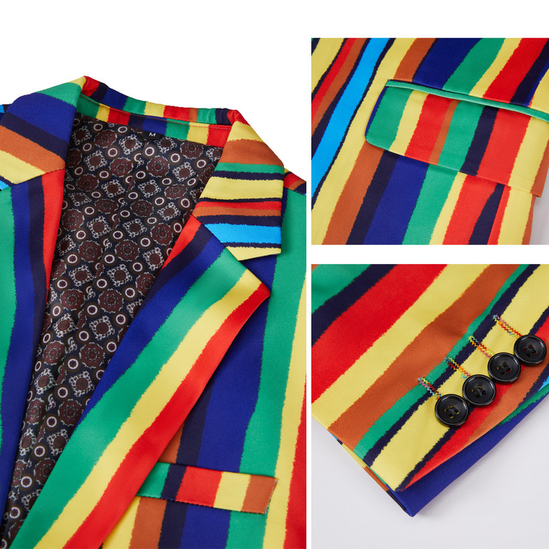 Nou sosire Costum bărbați Cluburi de noapte Cântăreț pentru bărbați DJ Party Moda Dună mare de culoare Costum pentru bărbați din bumbac Costume haine Homme