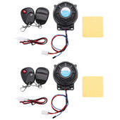 2X Sistem de alarmă antifurt pentru motociclete Avertizare Blocare vibrații Alarmă antifurt Senzor dublu de telecomandă