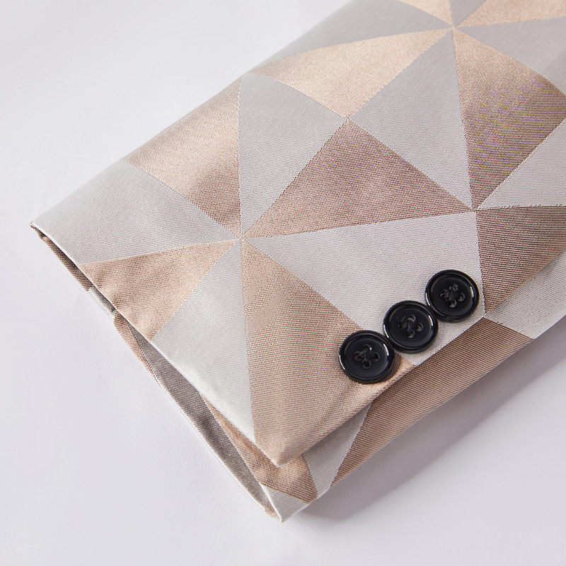 Blazer de bal jacquard pentru bărbați, slim fit, cu șal de catifea, rever, jachetă pentru bărbați, pentru nuntă, smoking de mire, moda