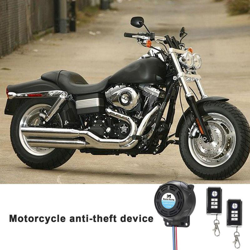 Alarmă pentru motociclete Chipuri importate Accesorii antifurt pentru biciclete electrice Sistem de alarmă cu vibrații 125dB cu 2 telecomenzi pentru vehicul