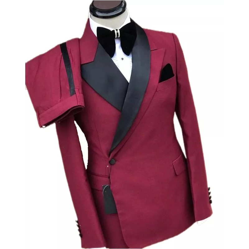 Costume pentru bărbați la două piese Slim Fit 2 piese Tuxedo de mire de nuntă Blazer de modă pentru bărbați (jachetă + pantaloni) Costum la comandă