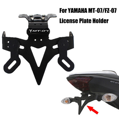 Yamaha MT-07 MT 07 FZ-07 MT07 jaoks 2013-2021 2014 2018 Mootorratta numbrimärgi hoidja poritiiba eemaldaja registreerimisklamber