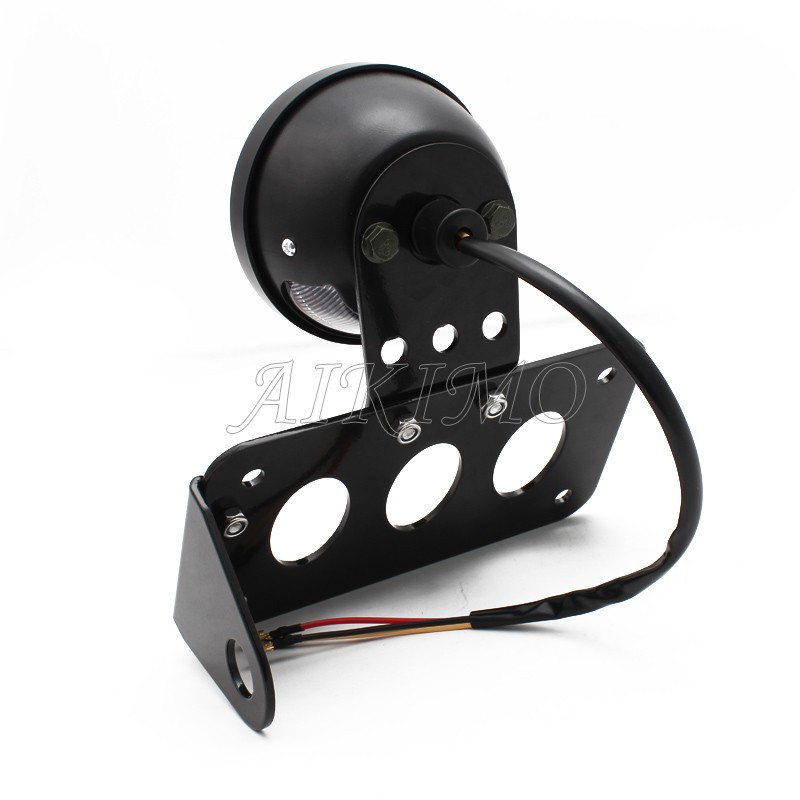 Motociklo šoninis galinis žibintas su valstybinio numerio laikikliu, skirtu Harley Sportsters Bobber Chopper galiniam stabdymo žibintui