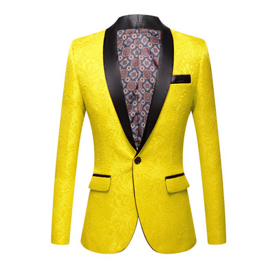 Noua toamnă/iarnaRoz galben negru cu îmbrăcăminte pentru bărbați europeni și americani 2020 Jachetă de costum la modă, cu mâneci lungi, jacquard.