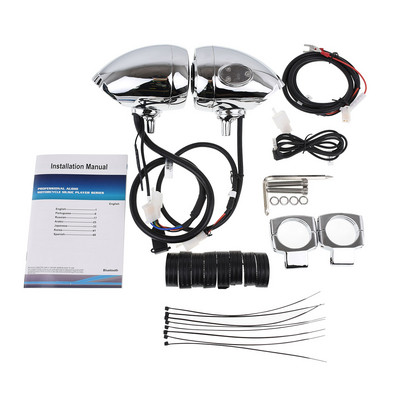 Motocicletă 1'' 1.25'' Difuzor audio Sunet Hi-Fi Difuzoare Bluetooth impermeabile MP3 WMA Telefon USB AUX pentru Harley Touring XL