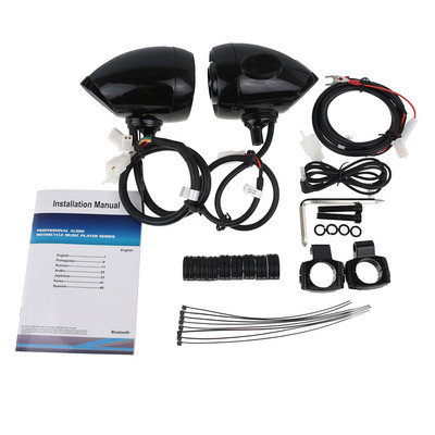 Motocicletă 1'' 1.25'' Difuzor audio Sunet Hi-Fi Difuzoare Bluetooth impermeabile MP3 WMA Telefon USB AUX pentru Harley Touring XL