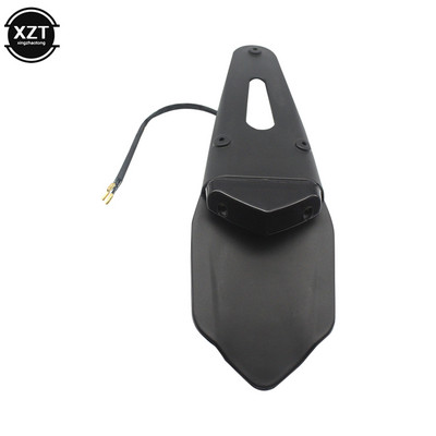 Universalus motociklo galinio sparno valstybinio numerio laikiklio laikiklis su 12V LED galinių žibintų stabdžių lempa, skirta Enduro motokroso purvo dviračiui