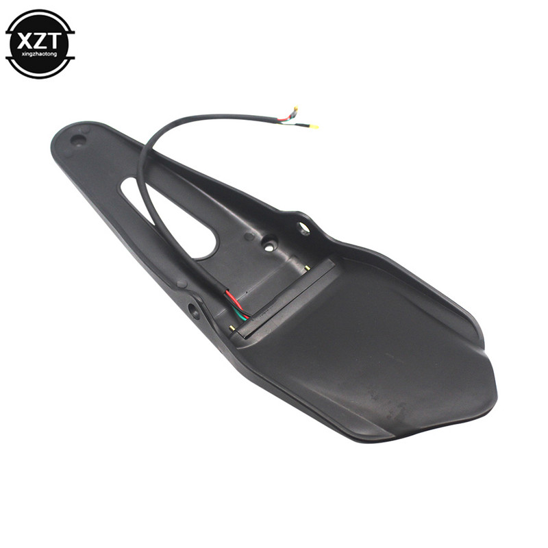 Universalus motociklo galinio sparno valstybinio numerio laikiklio laikiklis su 12V LED galinių žibintų stabdžių lempa, skirta Enduro motokroso purvo dviračiui