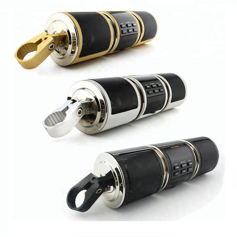 Difuzor motocicletă Bluetooth EDR Audio Rezistent la apă Difuzor stereo pentru motociclete Radio FM Moto AUX USB TF MP3 Player