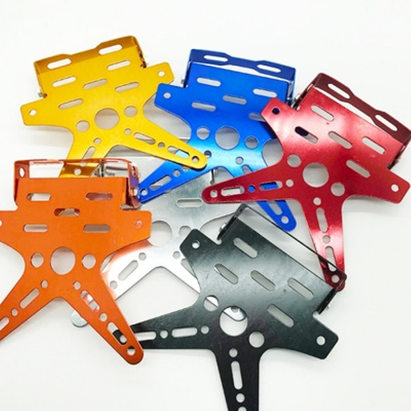 Motociklo valstybinio numerio stovas Universalus galvanizuojamas CNC aliuminio lydinio reguliuojamas motociklo valstybinio numerio numerio rėmo dangtelis