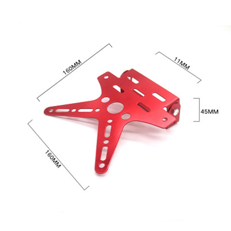 Motociklo valstybinio numerio stovas Universalus galvanizuojamas CNC aliuminio lydinio reguliuojamas motociklo valstybinio numerio numerio rėmo dangtelis