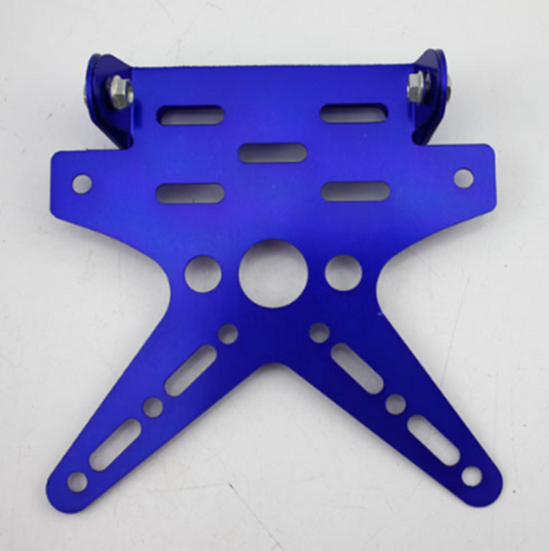 Galvaninio aliuminio lydinio motociklo galinio valstybinio numerio ženklo rėmas Motociklo laikiklis paspirtukas Reguliuojamas numerio ženklo laikiklis