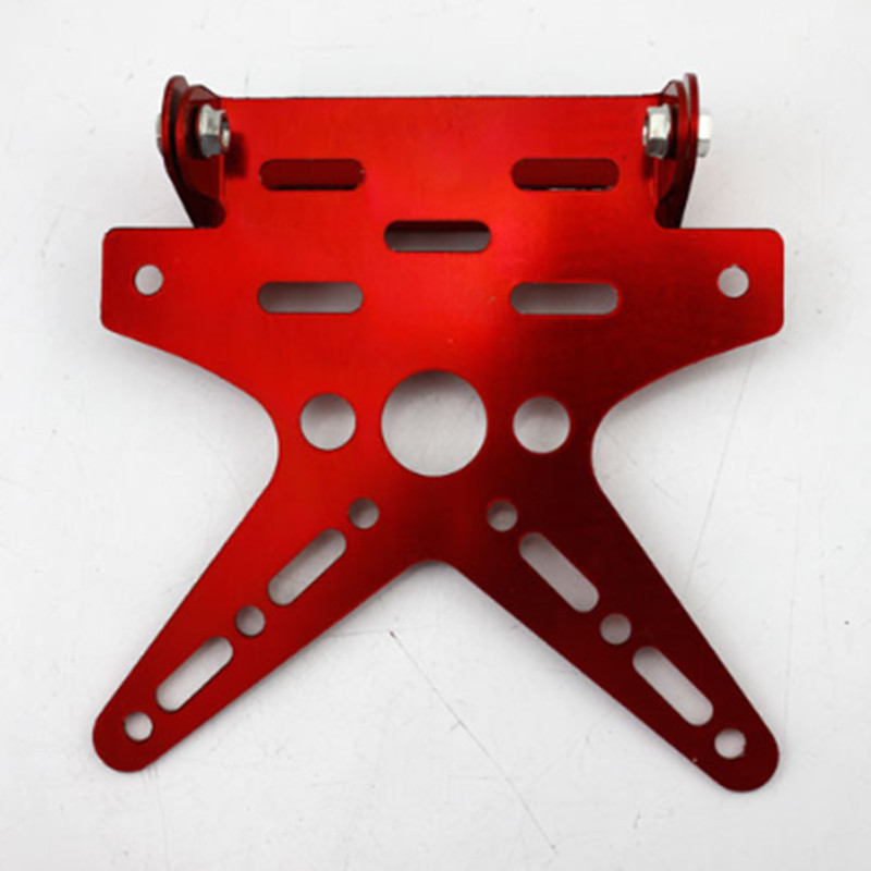 Galvaninio aliuminio lydinio motociklo galinio valstybinio numerio ženklo rėmas Motociklo laikiklis paspirtukas Reguliuojamas numerio ženklo laikiklis