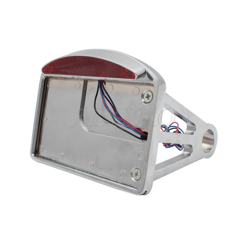 Motociklo valstybinio numerio ženklo LED galinis žibintas horizontalus šoninio laikiklio laikiklis, skirtas Harley Bobber Chopper Custom Touring Universal