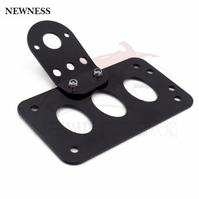 Pentru Harley Axă Montare laterală Scooter Moped Plăcuță pentru Număr Motocicletă Suport far spate Negru